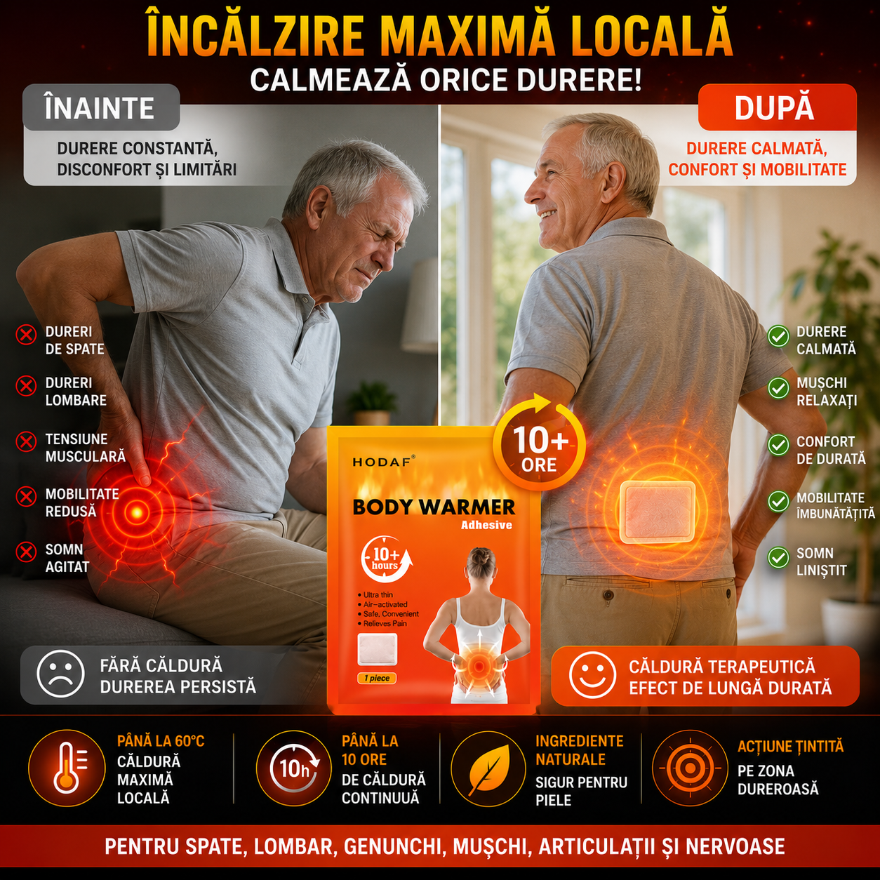 Plasturi cu incalzire locala